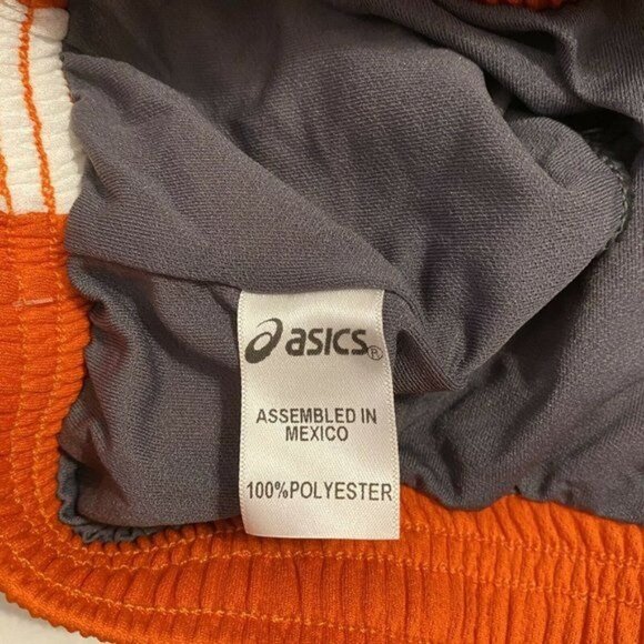 Asics Mens XL Medley Running Shorts‎ Orange White Drawstring Inner Liner NWT - Picture 5 of 9